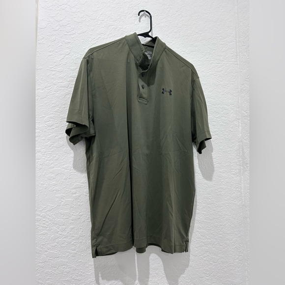Under Armour Other - ⬇️PRICE⬇️ UNDER ARMOUR • Camo Green HeatGear Polo • size XL